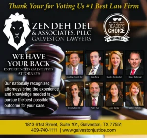 Zendeh Del & Associates Named #1 Best Law Firm in Galveston County by the Galveston County Daily News